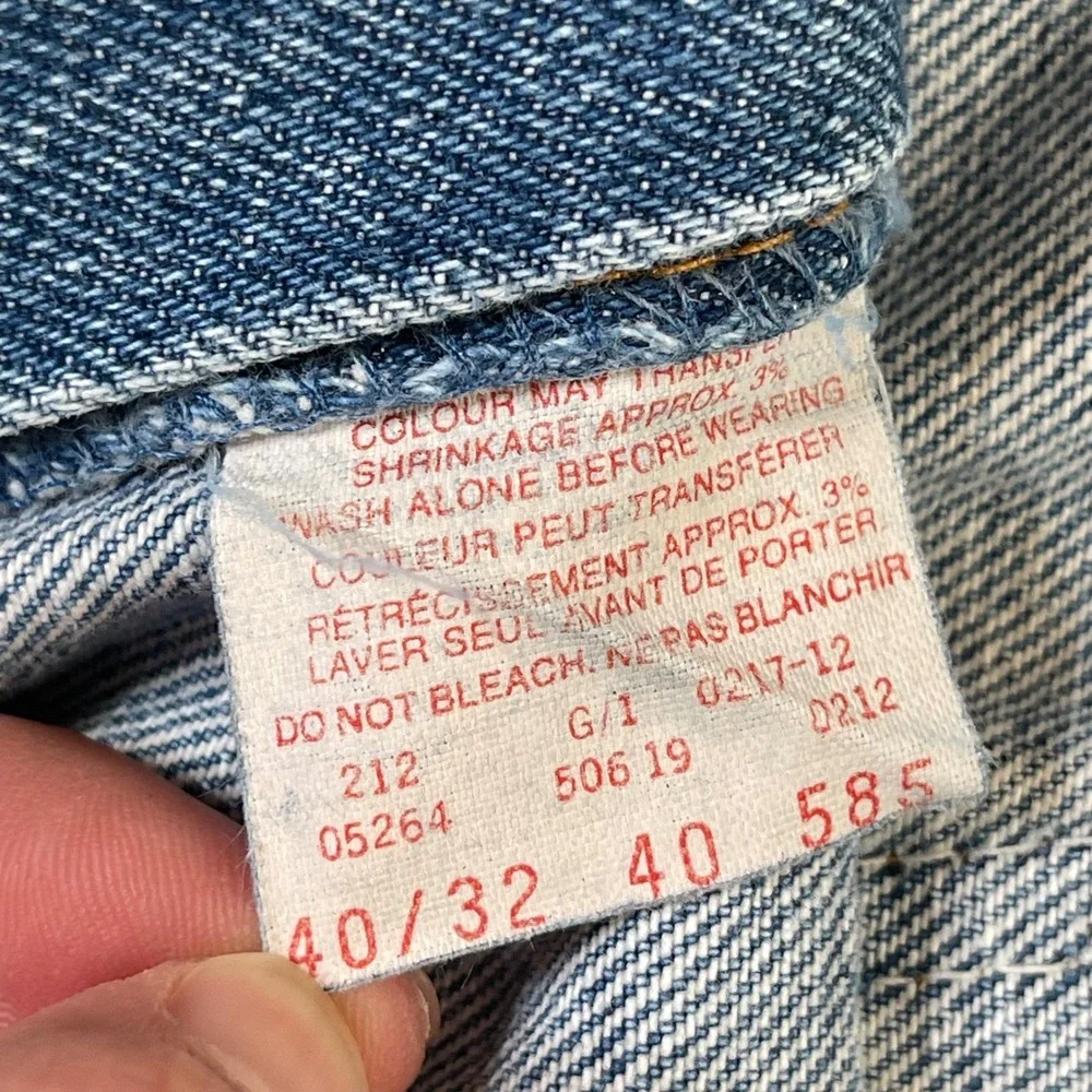 Vintage‎ Levis 619 Orange Tab Jeans Mens 40x32 Fits 37x32 Medium Wash Straight